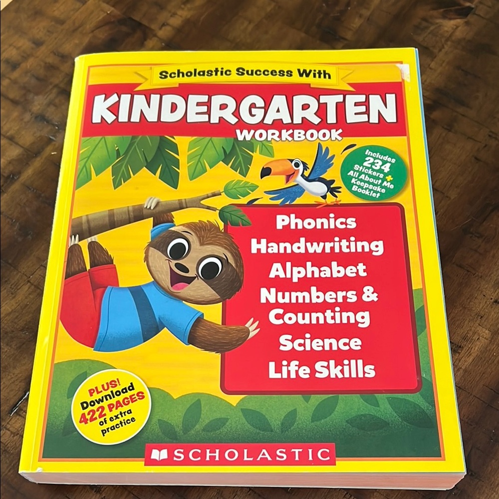 NEW Scholastic Kindergarten Workbook - Red, Yellow, Blue